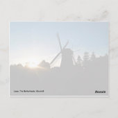 Windmühle bei Sonnenaufgang Postkarte (Rückseite)