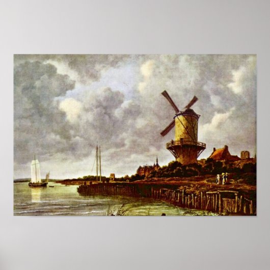Windmühle bei Wijk Bij Duurstede [1]. Von Jacob I Poster (Vorne)