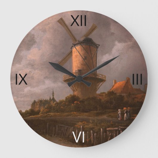 Windmühle bei Wijk bij Duurstede: Große Wanduhr (Vorderseite)