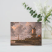 Windmühle bei Wijk bij Duurstede: Postkarte (Stehend Vorderseite)