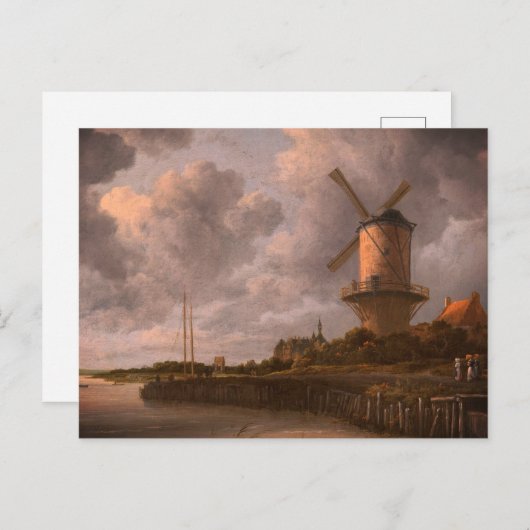 Windmühle bei Wijk bij Duurstede: Postkarte (Vorne/Hinten)