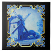 Windmühle delft blau fliese (Vorderseite)