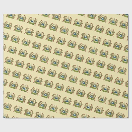 Windmühle, Delft Look, Geschenkpapier (Flach)