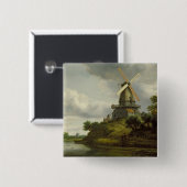 Windmühle durch einen Fluss Button (Vorne & Hinten)
