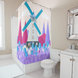 Windmühle Duschvorhang