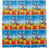 Windmühle Duschvorhang (Vorderseite)