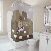 Windmühle Duschvorhang (Beispiel)