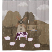 Windmühle Duschvorhang (Vorderseite)