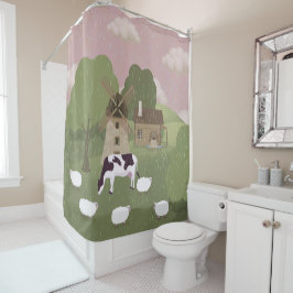 Windmühle Duschvorhang