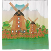 Windmühle Duschvorhang (Vorderseite)