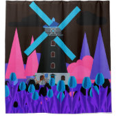 Windmühle Duschvorhang (Vorderseite)