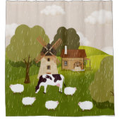 Windmühle Duschvorhang (Vorderseite)