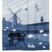 Windmühle Duschvorhang (Vorderseite)