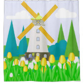 Windmühle Duschvorhang (Vorderseite)
