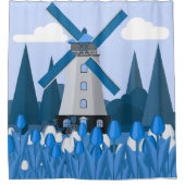 Windmühle Duschvorhang (Vorderseite)