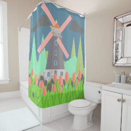 Windmühle Duschvorhang
