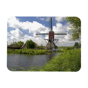 Windmühle entlang eines Kanals östlich von Leiden  Magnet