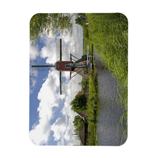 Windmühle entlang eines Kanals östlich von Leiden Magnet (Vertikal)