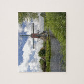Windmühle entlang eines Kanals östlich von Leiden Puzzle (Vertikal)