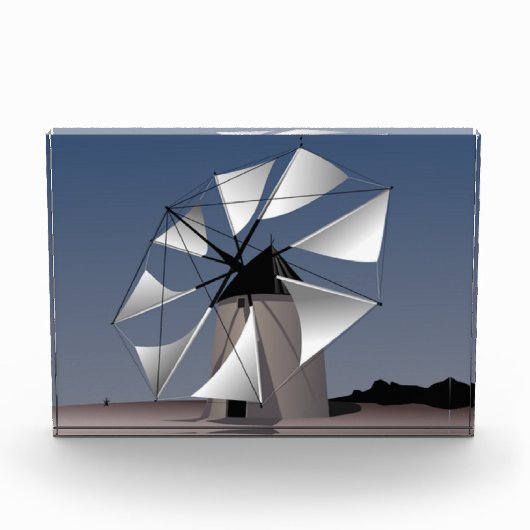 Windmühle Fotoblock (Vorderseite)