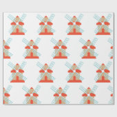 Windmühle Geschenkpapier (Flach)