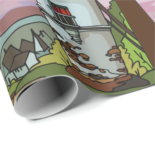 Windmühle Geschenkpapier (Rolleneckpunkt)