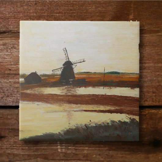 Windmühle Glasuntersetzer