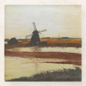 Windmühle Glasuntersetzer (Vorderseite)