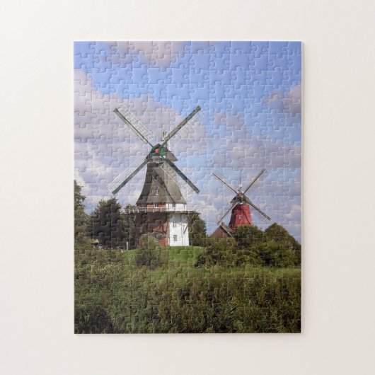 Windmühle Greetsiel Nordsee Nord Deutschland Jigs Puzzle (Vertikal)