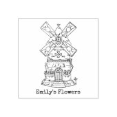 Windmühle Gummistempel (Prägung)