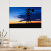 Windmühle im blauen Plakat (Küche)