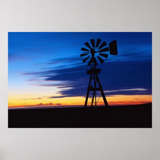 Windmühle im blauen Plakat (Vorne)