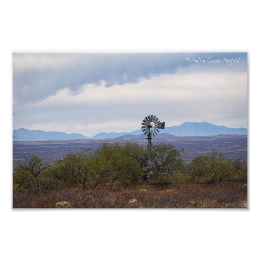 Windmühle im grünen Tal Fotodruck (Vorne)