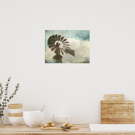Windmühle im Himmel Poster (Küche)