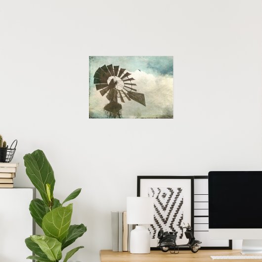 Windmühle im Himmel Poster (Heimbüro)