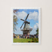 Windmühle im Keukenhof-Garten Puzzle (Vertikal)