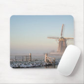 Windmühle im Schnee an Sonnenaufgang mousepad (Mit Mouse)