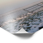 Windmühle im Schnee bei Sonnenaufgang Foto drucken (Ecke)