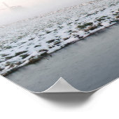 Windmühle im Schnee im Winterposter Poster (Ecke)