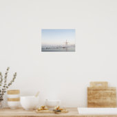 Windmühle im Schnee im Winterposter Poster (Küche)