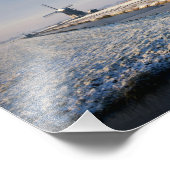 Windmühle im Schnee in einer niederländischen Wint Fotodruck (Ecke)