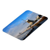 Windmühle im Schnee in einer niederländischen Wint Magnet (Linke Seite)