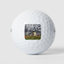 Windmühle im Sturm Golfball