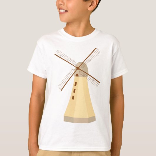 Windmühle im Wind T-Shirt (Vorderseite)