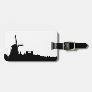 Windmühle in Amsterdam Gepäckanhänger