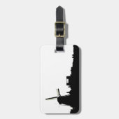 Windmühle in Amsterdam Gepäckanhänger (Vorderseite vertikal)