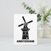 Windmühle in Amsterdam Postkarte (Stehend Vorderseite)