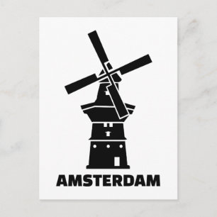 Windmühle in Amsterdam Postkarte