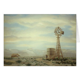 Windmühle in der Land-LandschaftsÖlgemälde-Kart