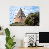Windmühle in der Leinwand Cabo de Gata Poster (Heimbüro)